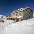 Il rifugio Pizzini in inverno